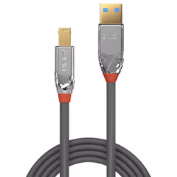 Lindy 36660 câble USB 0,5 m USB 3.2 Gen 1 (3.1 Gen 1) USB A USB B Chrome, Gris