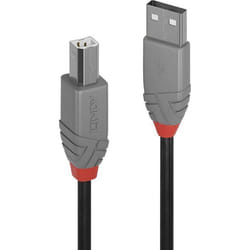 Lindy 36673 câble USB 2 m USB 2.0 USB A USB B Noir