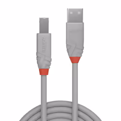 Lindy 36681 câble USB 0,5 m USB 2.0 USB A USB B Gris
