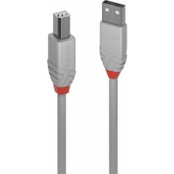 Lindy 36682 câble USB 1 m USB 2.0 USB A USB B Gris