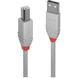 Lindy 36683 câble USB 2 m USB 2.0 USB A USB B Gris