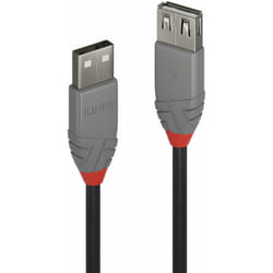 Lindy 36701 câble USB 0,5 m USB 2.0 USB A Noir, Gris