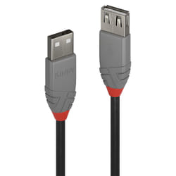 Lindy 36704 câble USB 3 m USB 2.0 USB A Noir, Gris