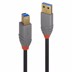 Lindy 36741, 1 m, USB A, USB B, USB 3.2 Gen 1 (3.1 Gen 1), 5000 Mbit/s, Noir