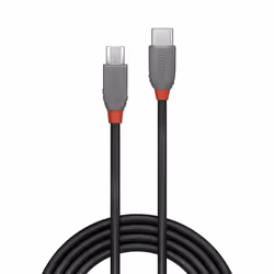 Lindy 36890 câble USB 0,5 m USB 2.0 USB C Micro-USB B Noir, Gris