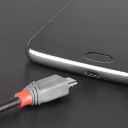 Lindy 36892 câble USB 2 m USB 2.0 USB C Micro-USB B Noir, Gris - Vue supplémentaire 4