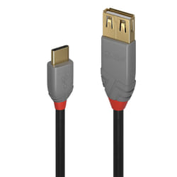Lindy 36897 câble USB 0,15 m USB 2.0 USB A USB C Noir, Gris