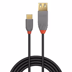 Lindy 36897 câble USB 0,15 m USB 2.0 USB A USB C Noir, Gris