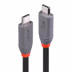 Lindy 36947, 0,8 m, USB C, USB C, USB4 Gen 3x2, Noir