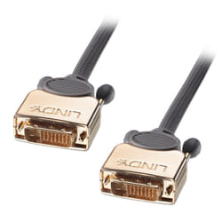 Lindy 37141 câble DVI 1 m DVI-D Noir, Or