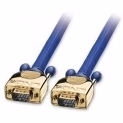Lindy Premium Gold VGA 100.0m, 100 m, VGA (D-Sub), VGA (D-Sub), Bleu, Mâle/Mâle