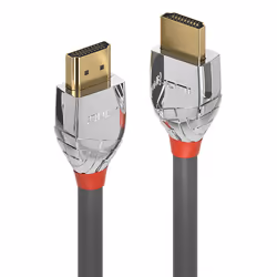 Lindy 37874, 5 m, HDMI Type A (Standard), HDMI Type A (Standard), 4096 x 2160 pixels, 18 Gbit/s, Gris, Argent