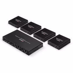 Lindy 38262 extension audio/video Émetteur et récepteur AV Noir
