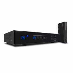 Lindy 38281, HDMI/VGA/DisplayPort, USB Type-A, Métal, Noir, 60 Hz, 18 Gbit/s