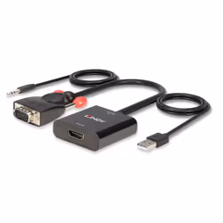 Lindy 38284 câble vidéo et adaptateur VGA (D-Sub) + 3,5 mm HDMI + USB Noir - Vue supplémentaire 5