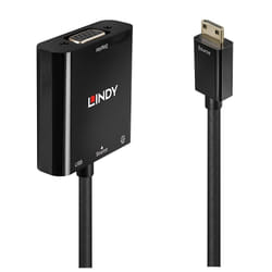 Lindy 38286 câble vidéo et adaptateur 0,01 m HDMI Type C (Mini) Noir