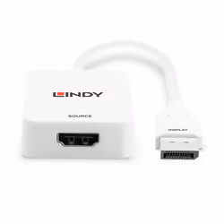 Lindy 38303 câble vidéo et adaptateur 0,095 m HDMI Type A (Standard) DisplayPort Blanc