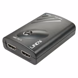 Lindy 38409, DisplayPort, HDMI, 1920 x 1080 (HD 1080), 3840 x 1080, 3840 x 2160, 1080p, 2160p, Noir, 4K Ultra HD