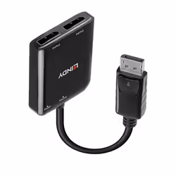 Lindy 38430, DisplayPort, DisplayPort, 21600 Mbit/s, 3840 x 2160 pixels, Noir, Acrylonitrile-Butadiène-Styrène (ABS)