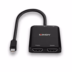 Lindy 38432 hub & concentrateur Mini DisplayPort 21600 Mbit/s Noir - Vue supplémentaire 4