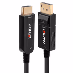 Lindy 38490, 10 m, DisplayPort, HDMI Type A (Standard), Mâle, Mâle, Droit