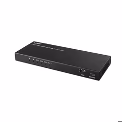 Lindy 38535, HDMI, 4x HDMI, 3,5 mm, 7680 x 4320 pixels, Noir, Métal
