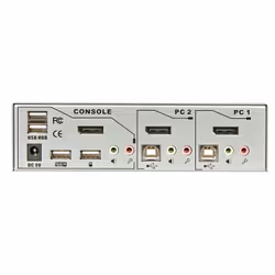 Lindy 39304 commutateur écran, clavier et souris Argent
