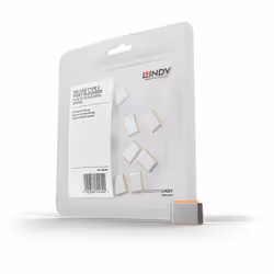 Lindy 40440, Bloqueur de port, USB Type-C, Orange, Acrylonitrile-Butadiène-Styrène (ABS), 10 pièce(s), Sac en polyéthylène