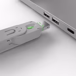 Lindy 40451 bloqueur de port Bloqueur de port + clé USB Type-A Vert Acrylonitrile-Butadiène-Styrène (ABS) 5 pièce(s)