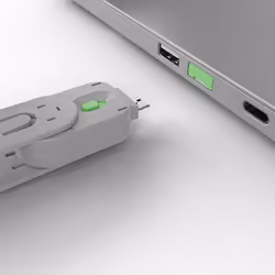 Lindy 40451 bloqueur de port Bloqueur de port + clé USB Type-A Vert Acrylonitrile-Butadiène-Styrène (ABS) 5 pièce(s) - Vue supplémentaire 4