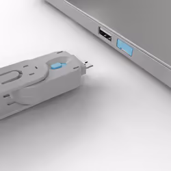 Lindy 40622 bloqueur de port Clé de bloqueur de port USB Type-A Bleu Acrylonitrile-Butadiène-Styrène (ABS) 1 pièce(s) - Vue supplémentaire 4