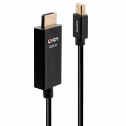 Lindy 40923, 3 m, Mini DisplayPort, HDMI Type A (Standard), Mâle, Mâle, Droit