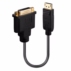 Lindy 41004, 0,15 m, DisplayPort, DVI-D, Mâle, Femelle, Or