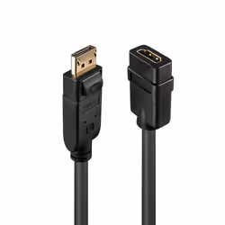 Lindy 41005, 0,15 m, DisplayPort, HDMI, Mâle, Femelle, Droit