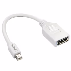 Lindy 41021, 0,15 m, Mini DisplayPort, DisplayPort, Mâle, Femelle, Blanc