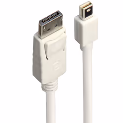 Lindy 41056, 1 m, Mini DisplayPort, DisplayPort, Mâle, Mâle, Blanc