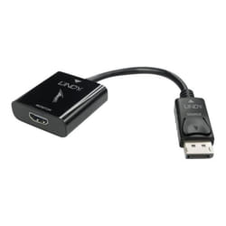 Lindy 41068 câble vidéo et adaptateur 1,5 m DisplayPort HDMI Type A (Standard) Noir