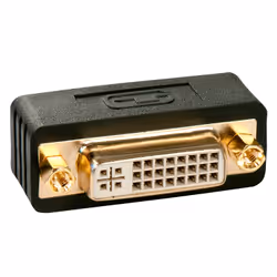 Lindy 41099 changeur de genre de câble DVI-I DVI-D Noir