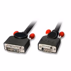 Lindy 3m DVI-A/VGA Cable, 3 m, DVI-A, VGA (D-Sub), Noir, Mâle/Mâle