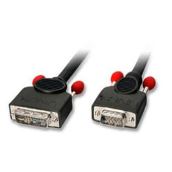 Lindy 3m DVI-A/VGA Cable VGA (D-Sub) Noir
