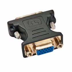 Lindy 41199 changeur de genre de câble VGA DVI-I Noir, Or