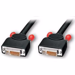 Lindy DVI-D Dual Link 1.0m, 1 m, DVI-D, DVI-D, Noir, Mâle/Mâle