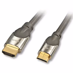 Lindy 41436, 1 m, HDMI Type A (Standard), HDMI Type C (Mini), 10,2 Gbit/s, Noir