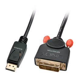 Lindy 41489, 0,5 m, DisplayPort, DVI-D, Mâle, Mâle, 1920 x 1200 pixels