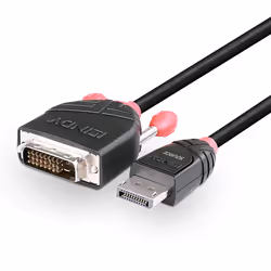 Lindy 41493 câble vidéo et adaptateur 5 m DVI-D DisplayPort Noir - Vue supplémentaire 5