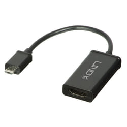 Lindy 41562 câble vidéo et adaptateur HDMI Type A (Standard) Micro-USB Type-B Noir