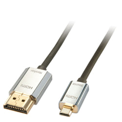Lindy 41678 câble HDMI 3 m HDMI Type A (Standard) HDMI Type D (Micro) Noir, Chrome, Or