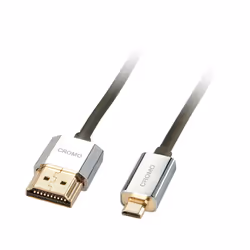 Lindy 41681, 1 m, HDMI Type A (Standard), HDMI Type D (Micro), Compatibilité 3D, 10,2 Gbit/s, Noir