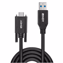 Lindy 41879 câble USB 1 m USB 3.2 Gen 2 (3.1 Gen 2) USB A USB C Noir