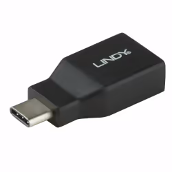 Lindy 41899, USB 3.1-C, USB 3.1-A, Noir